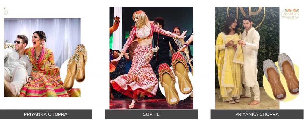 customised jutti for bride